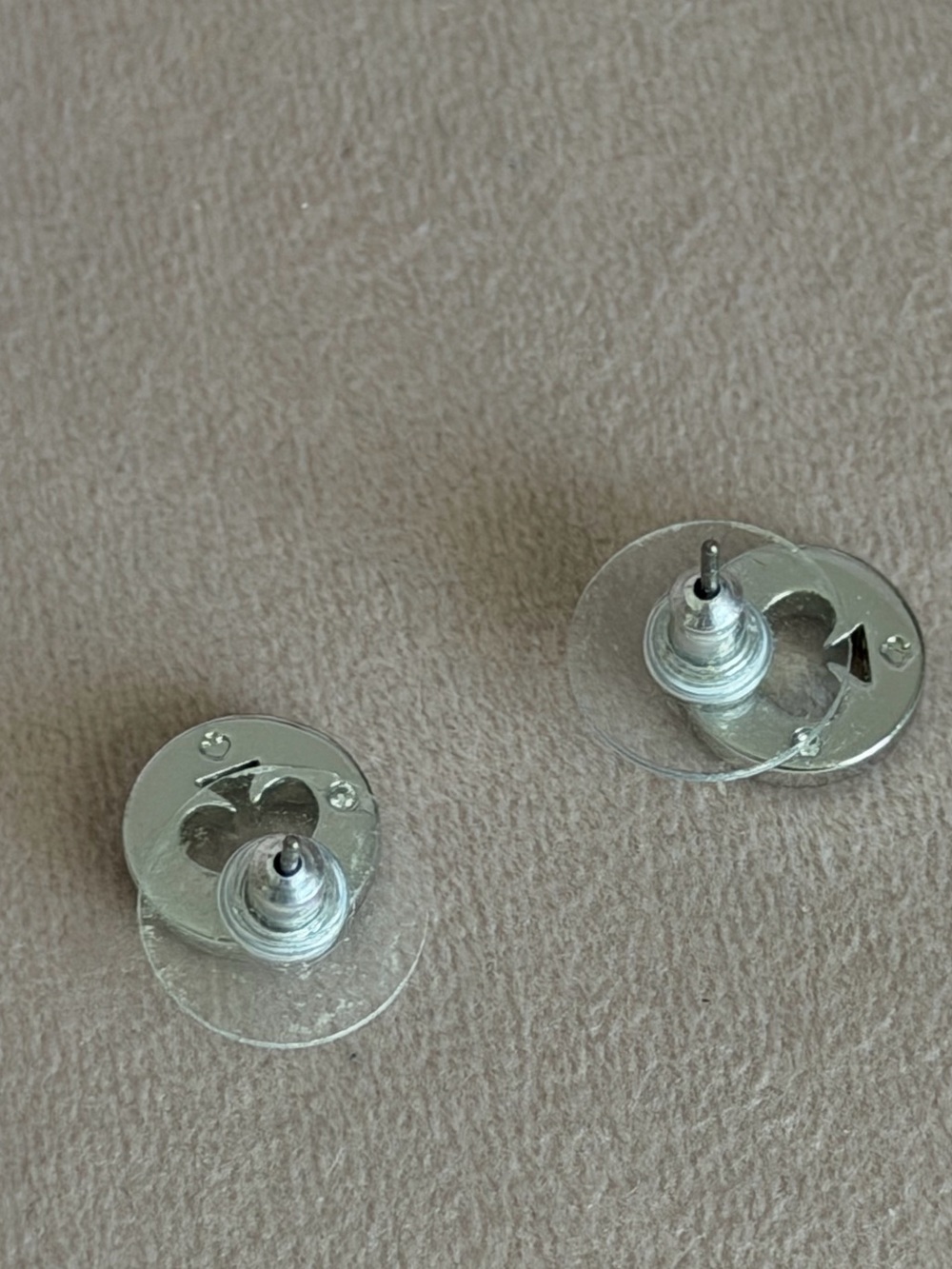 kate spade silver spade logo crystal halo stud earrings - Picture 5 of 7